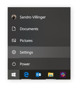 To update your GPU driver on Windows 10 using Windows Update, start by opening Settings.